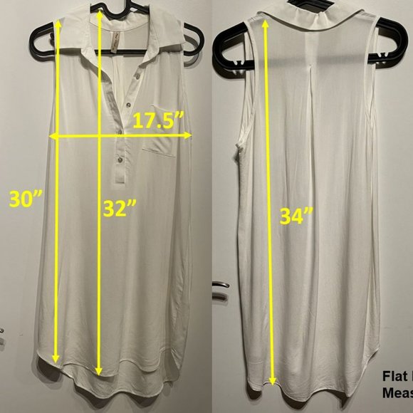 ⭐2 for C$22⭐  Final Touch Sleeveless Tunic, White, Size S - Picture 4 of 5